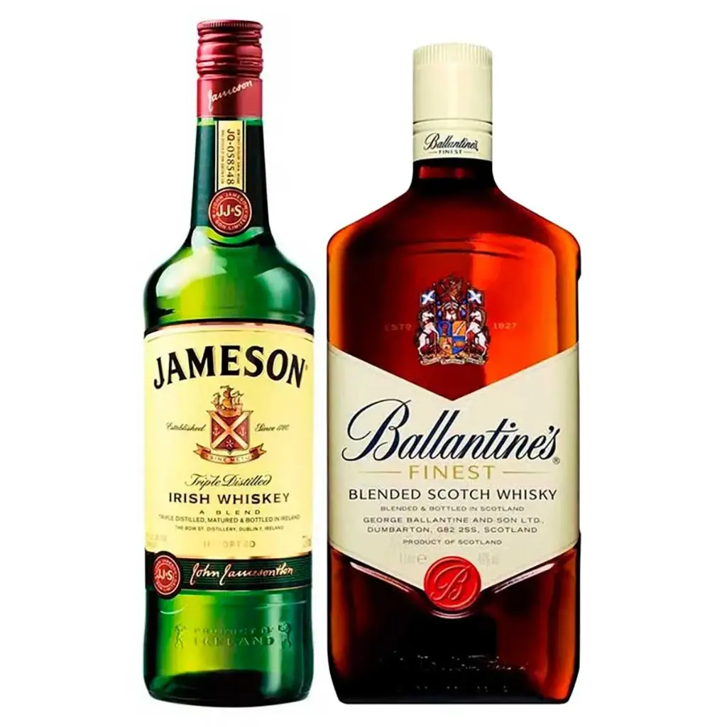 [012184] BALLANTINES 750cc. + JAMESON 375ml.