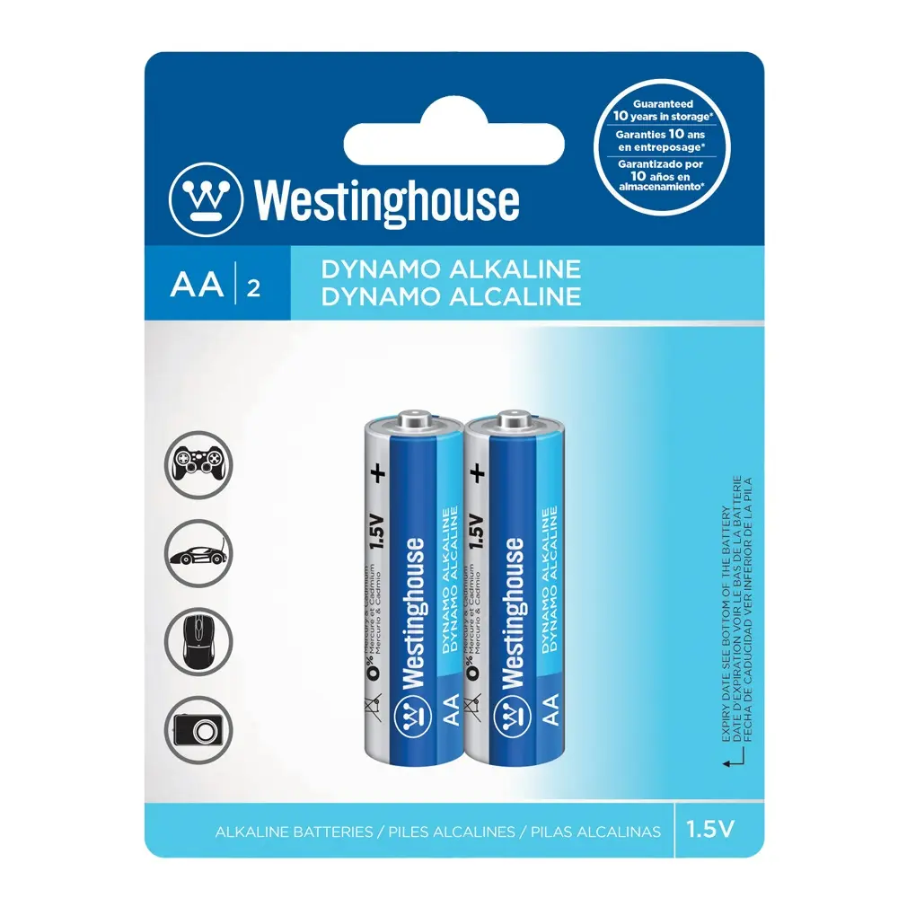 PILAS ALKALINAS WESTINGHOUSE AA x 2u.