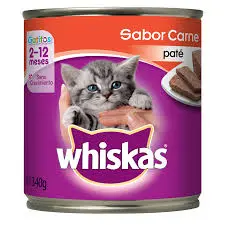 WHISKAS LATA GATITO CARNE 340g.