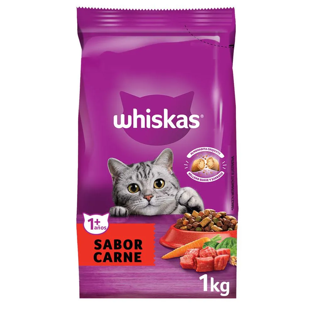 WHISKAS CARNE BOLSA 1k.